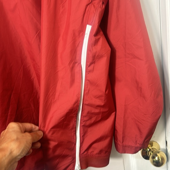 NIKE MEN WIND BREAKER HALF ZIPPER two side zippers BURGUNDY IN SIZE XXL - Picture 4 of 7